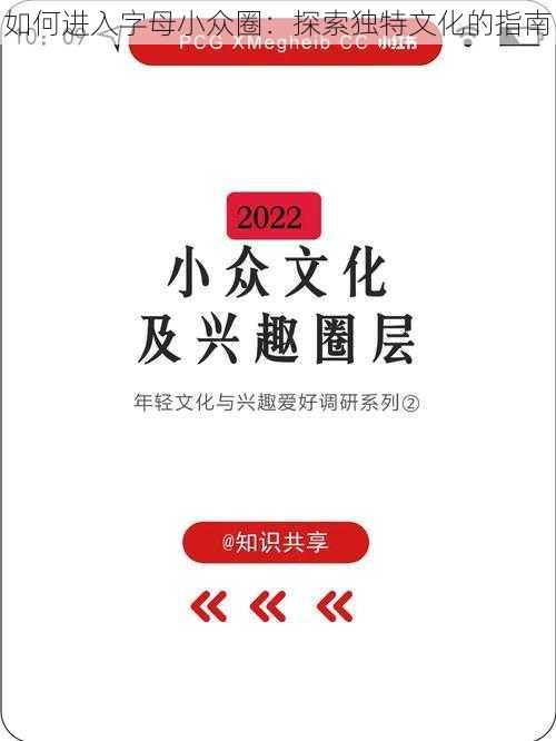 如何进入字母小众圈：探索独特文化的指南