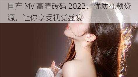 国产 MV 高清砖码 2022，优质视频资源，让你享受视觉盛宴