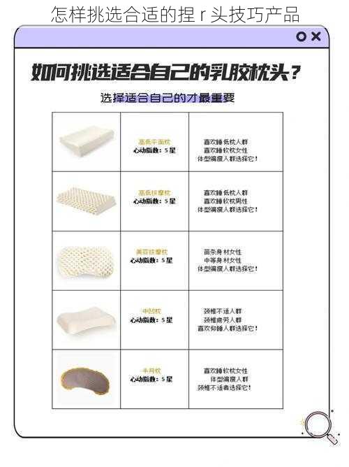 怎样挑选合适的捏 r 头技巧产品