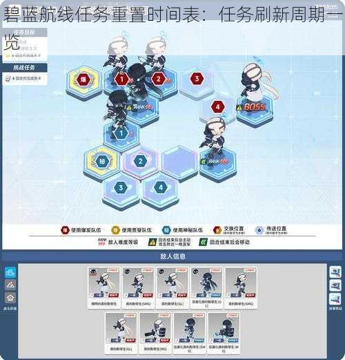 碧蓝航线任务重置时间表：任务刷新周期一览