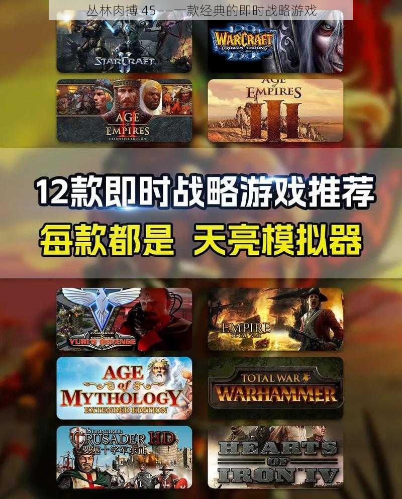 丛林肉搏 45——一款经典的即时战略游戏