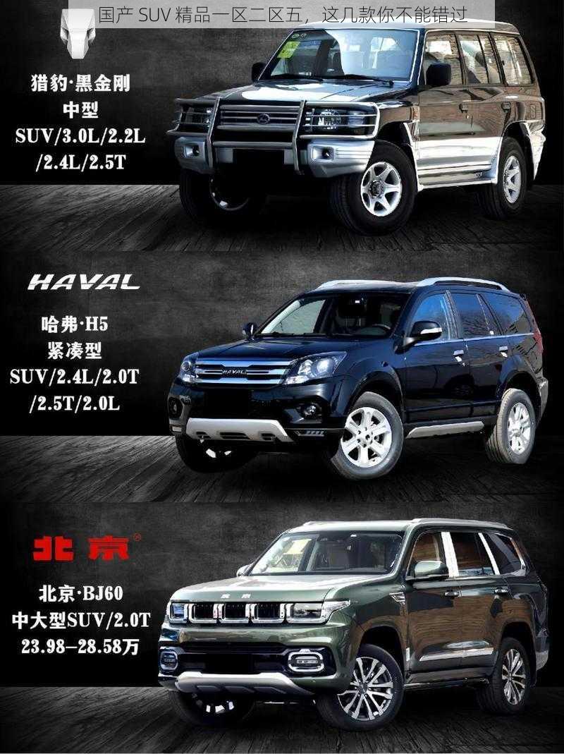 国产 SUV 精品一区二区五，这几款你不能错过