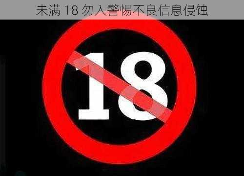 未满 18 勿入警惕不良信息侵蚀