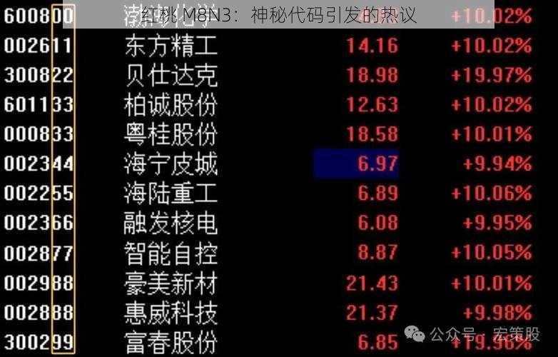 红桃 M8N3：神秘代码引发的热议